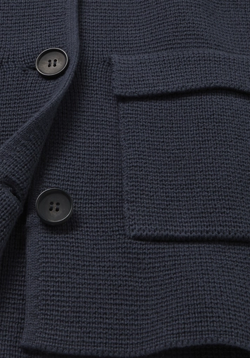 Regular knit blazer made from organic cotton with merino wool - 5