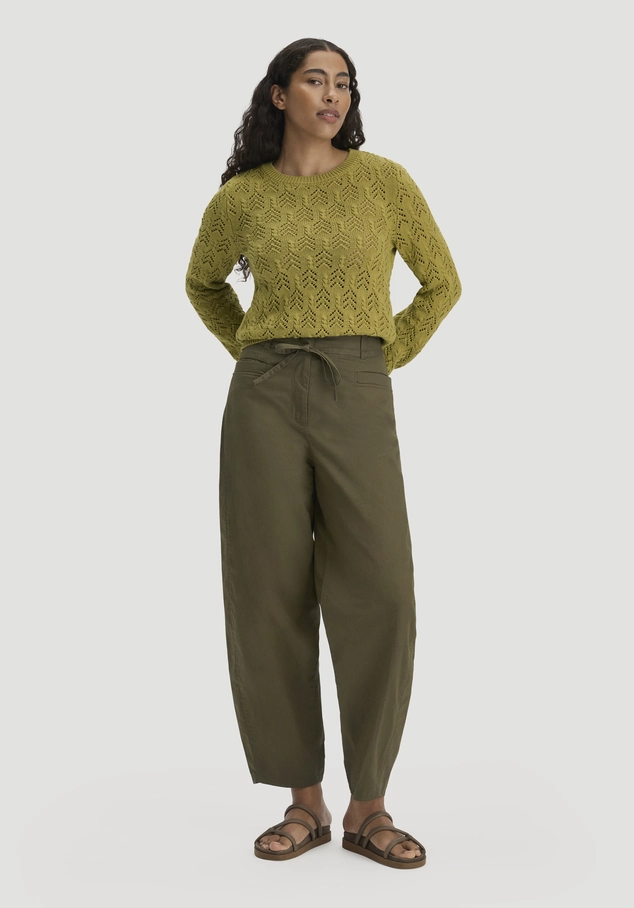 Barrel Leg trousers made from organic cotton