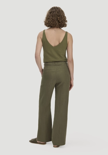 Hose Straight Leg aus reinem Leinen - 1