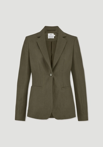 Regular blazer in pure linen