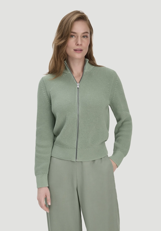 Knitted jacket Regular made of pure organic cotton