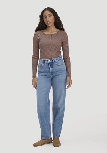Softrib Longsleeve Streifen Henley Fitted aus Bio-Baumwolle und TENCEL™ Modal - 1