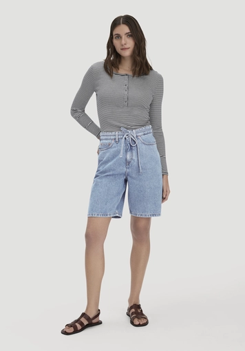 Softrib longsleeve striped Henley fitted made from organic cotton and TENCEL™ Modal - 1
