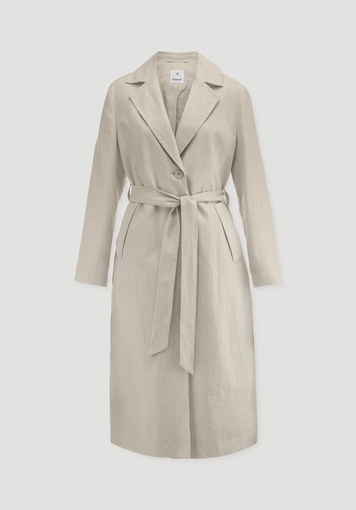 Regular coat made of pure linen