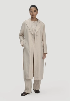 Regular coat made of pure linen