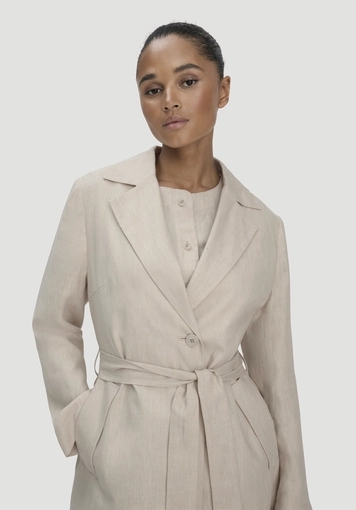 Regular coat made of pure linen - 2