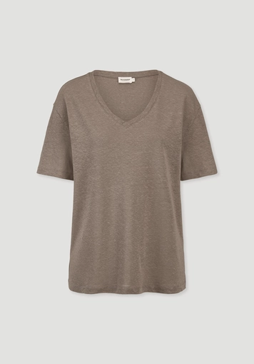 Oversized T-shirt made from linen and organic cotton - 4
