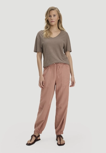Oversized T-shirt made from linen and organic cotton - 1