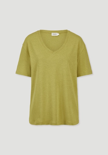 T-Shirt Oversize aus Leinen und Bio-Baumwolle