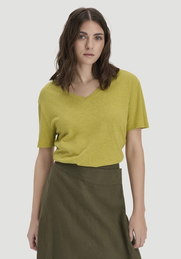 T-Shirt Oversize aus Leinen und Bio-Baumwolle - 0