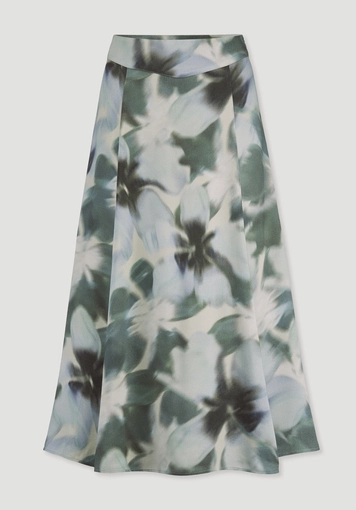 Print skirt midi made of LENZING™ ECOVERO™ viscose