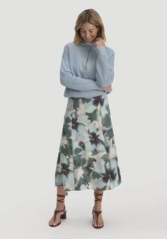Print skirt midi made of LENZING™ ECOVERO™ viscose