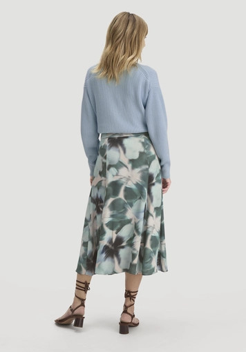 Print skirt midi made of LENZING™ ECOVERO™ viscose - 1