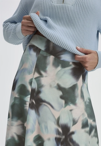 Print skirt midi made of LENZING™ ECOVERO™ viscose - 2