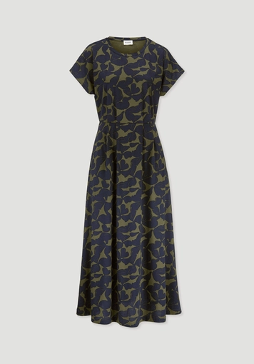 Print Jersey Kleid Knöchellang Relaxed aus reiner Bio-Baumwolle - 4