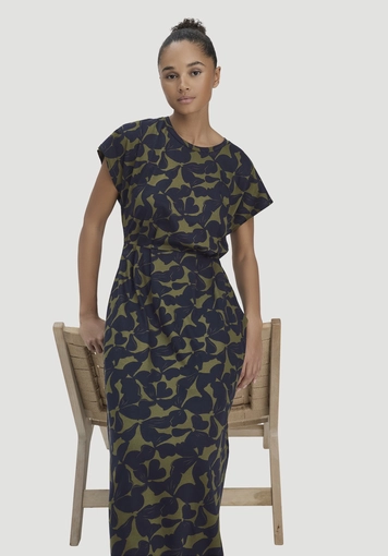 Print Jersey Kleid Knöchellang Relaxed aus reiner Bio-Baumwolle - 3