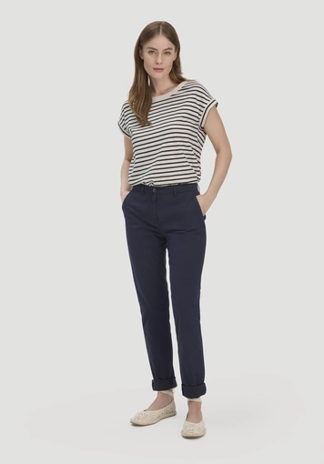 Light Slub Streifen T-Shirt Relaxed aus reiner Bio-Baumwolle - 1