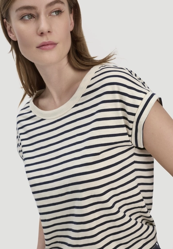 Light Slub Streifen T-Shirt Relaxed aus reiner Bio-Baumwolle - 3