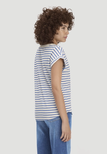Light slub striped relaxed-fit T-shirt made from pure organic cotton - 2
