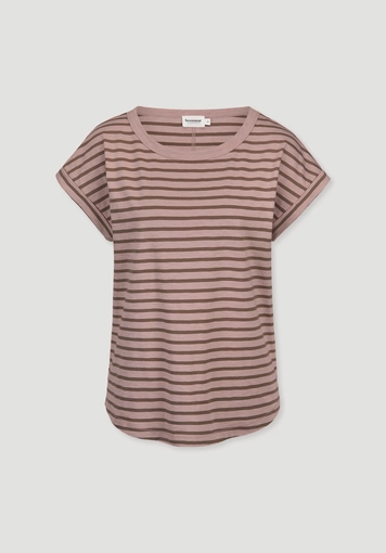 Light slub striped relaxed-fit T-shirt made from pure organic cotton