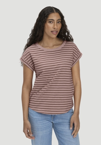 Light Slub Streifen T-Shirt Relaxed aus reiner Bio-Baumwolle - 0