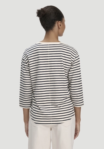 Light Slub Streifen Longsleeve Relaxed aus reiner Bio-Baumwolle - 2