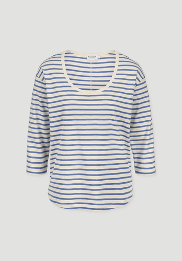 Light Slub Streifen Longsleeve Relaxed aus reiner Bio-Baumwolle - 4