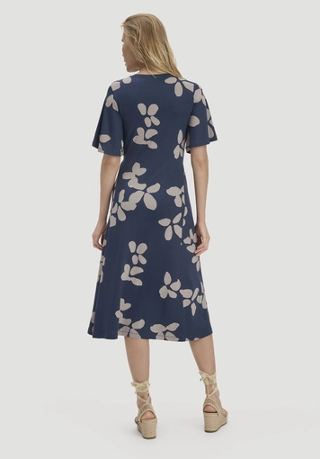 Printed jersey dress, knee-length, slim fit, made from TENCEL™ Lyocell - 1