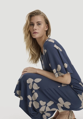 Printed jersey dress, knee-length, slim fit, made from TENCEL™ Lyocell - 3