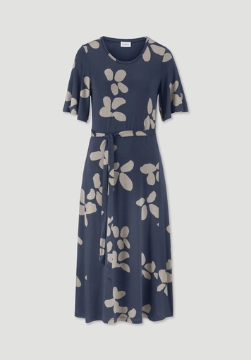 Print Jersey Kleid kniebedeckend Slim aus TENCEL™ Lyocell - 4