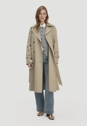 Trenchcoat Relaxed NATURE SHELL aus reiner Bio-Baumwolle - 0