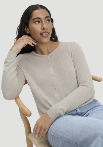 Strickjacke Regular aus TENCEL™ Lyocell mit Bio-Baumwolle - 3