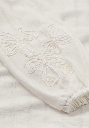 Embroidery Blouse Relaxed made of organic cotton with linen - 6
