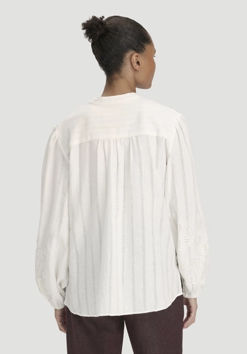 Embroidery Blouse Relaxed made of organic cotton with linen - 2