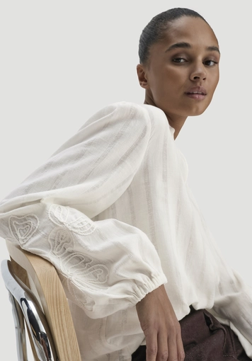 Embroidery Bluse Relaxed aus Bio-Baumwolle mit Leinen - 3
