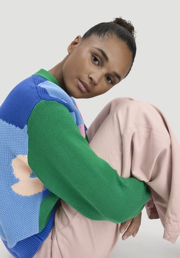 Relaxed knit jacket LIV LEE made from pure organic cotton - 3