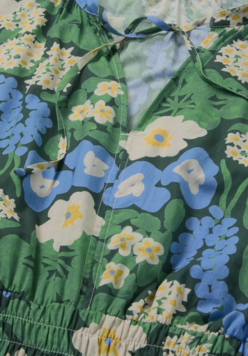 Gewebe Kleid Midi LIV LEE aus reiner Bio-Baumwolle - 6