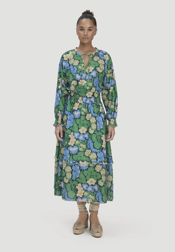 Fabric dress LIV LEE midi made from pure organic cotton - 0
