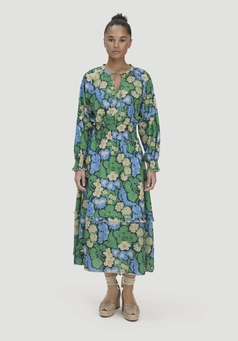 Gewebe Kleid Midi LIV LEE aus reiner Bio-Baumwolle