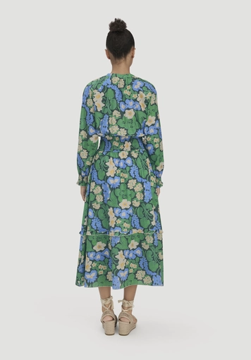 Fabric dress LIV LEE midi made from pure organic cotton - 1