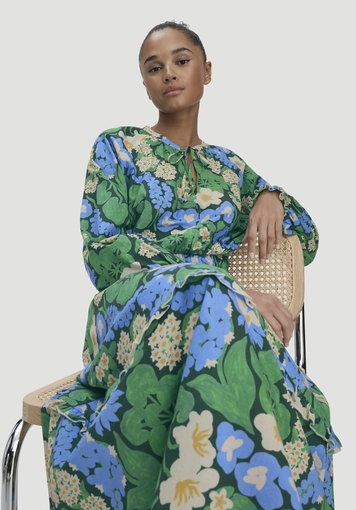 Fabric dress LIV LEE midi made from pure organic cotton - 4