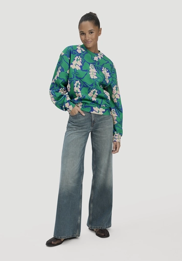 Printed Oversized Sweatshirt LIV LEE made from pure organic cotton - 1