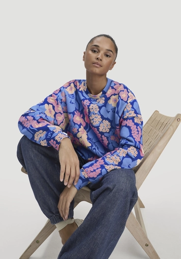 Print Sweatshirt Oversize LIV LEE aus reiner Bio-Baumwolle - 4
