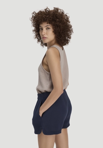 Musselin Schlafshorts PURE COMFORT aus reiner Bio-Baumwolle - 2