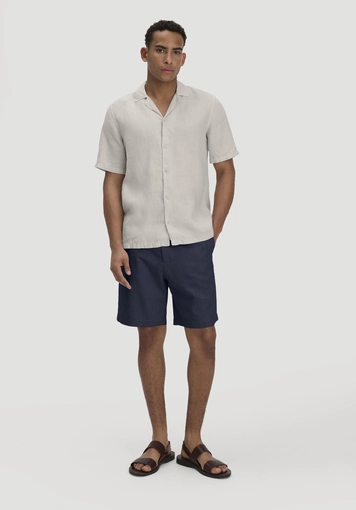 ENEA Relaxed shorts made from organic cotton with linen - 0