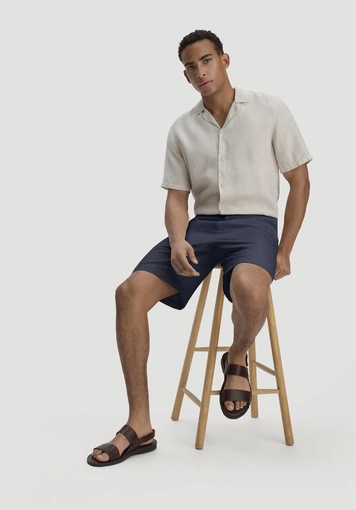 Shorts ENEA Relaxed aus Bio-Baumwolle mit Leinen - 3