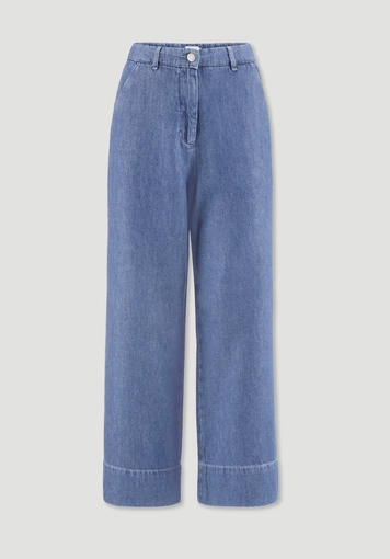 Jeans ENNELIE Culotte Wide Leg aus Bio-Baumwolle mit TENCEL™ Lyocell und Leinen - 4