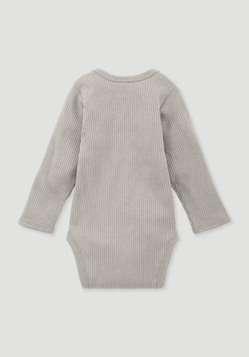 Long-sleeved bodysuit made of organic cotton with organic merino wool - 1