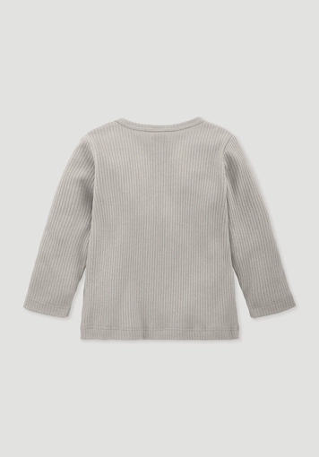 Long-sleeve shirt made of organic cotton with organic merino wool - 1