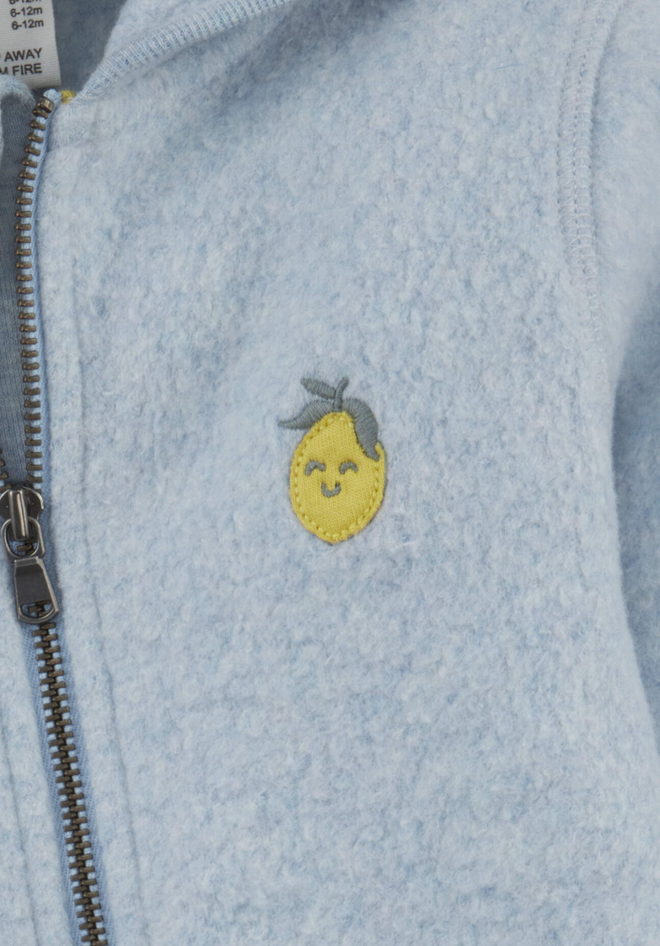 hessnatur Baby Softfleece Overall aus Bio-Baumwolle - blau Grösse50/56